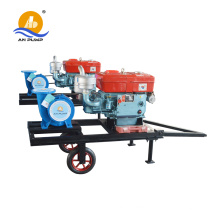 Small movable diesel engine high flow and pressure water pump for farm irrigation